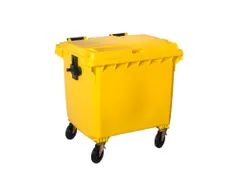 Contivia 4,vuilnisbak 4wielen 1100 L geel