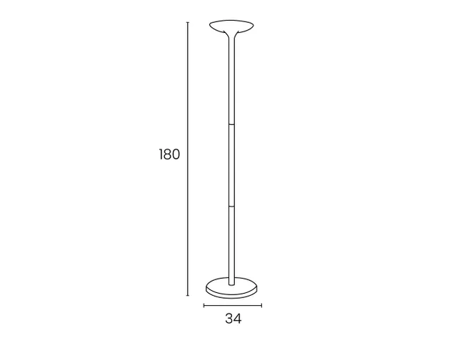 Unilux Pryska Vloerlamp LED Wit met beukenhout