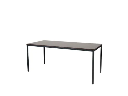 Domino Basic Tafel Vaste Hoogte 1800x800mm Logan Eiken Zwart 4-Poots