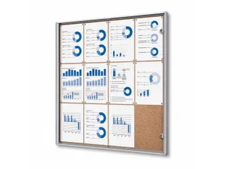 Vitrinekast Prikbord Kurk Economy 12xA4 - 1