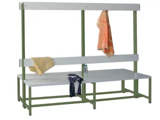 dubbele zitbank,HxLxD 1600x2000x770mm,onderstel RAL6011 - 2