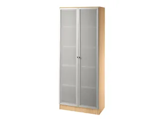 vitrinekast,HxBxD 2004x800x420mm,4xhouten vloer,Gestreepte greep - 1