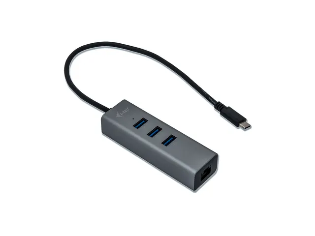 i-tec USB-C Metal HUB 3-poorts + Gigabit ethernet adapter