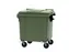 Container 1100 liter vlak deksel Groen