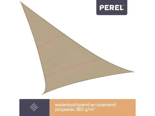 Voile solaire perméable triangulaire 3,6x3,6x3,6m Champagne