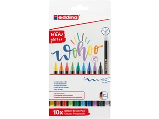 Brushpen edding 1340 glitter assorti set à 10 stuks - 2