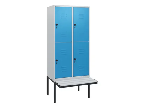 Dubbeldekse dekenkist,HxBxD 1950x800x815mm,2x2vak.,vak B 400mm