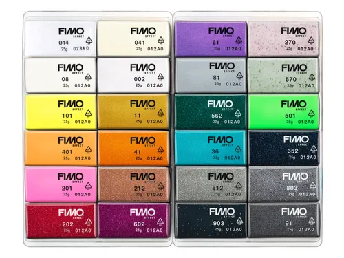 Klei Fimo effect colour pak à 24 kleuren