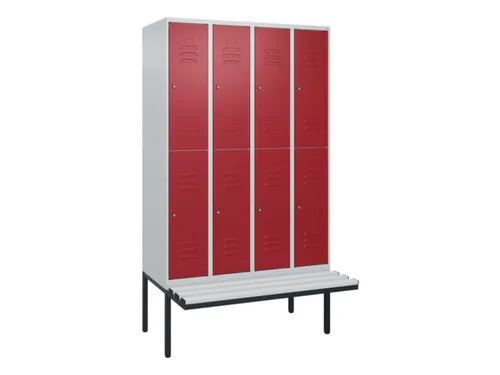 Dubbeldekse dekenkist,HxBxD 2120x1200x815mm,4x2vak.,vak B 300mm