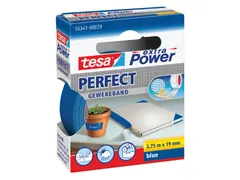 Plakband Tesa textiel 19mmx2.75m blauw
