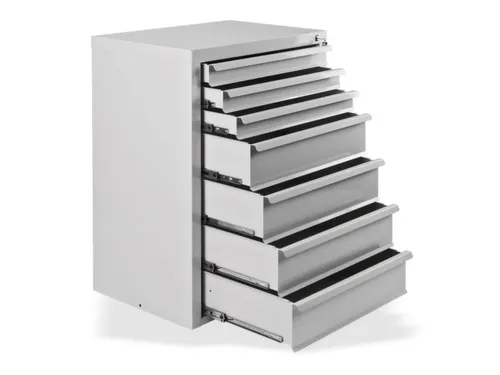 ladekast,HxBxD 900x700x435mm,7lade(n),volledig uittrekbaar