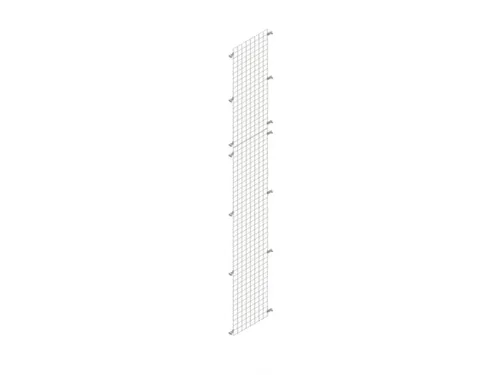 zijwand,v. inhaakstelling,HxD 3000x500mm,verzinkt,rooster,MW 50x50mm