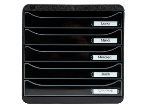 Ladenblok Big-Box Plus zwart glossy 5 laden A4+