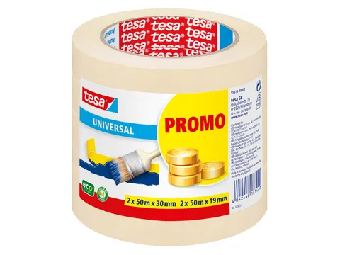 Afplaktape Tesa 55318 basic promo 2x19mm+2x30mmx50m