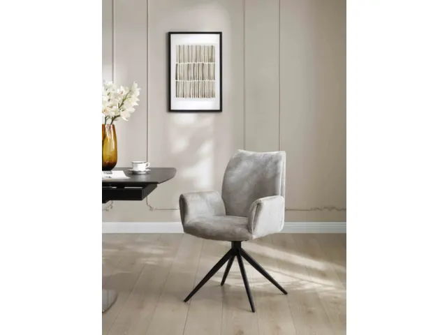 Bezoekersstoel,Stervoetonderstel Ronde Buis Zwart,M. Armleuningen