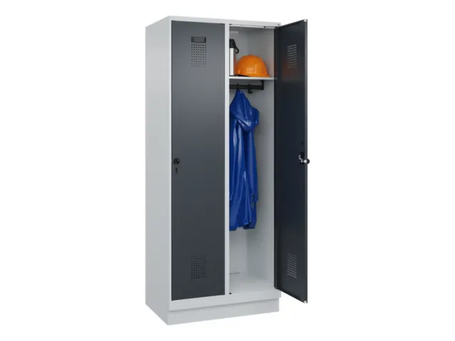 locker,HxBxD 1950x800x500mm,2vak,vak B 400mm,draaigrendel,sokkel