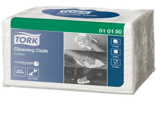 Premium 510 werkdoek 1-lgs wit 39x32 cm doos 8 pak/55 vel