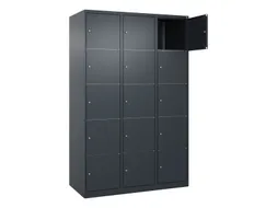 lockerkast,HxBxD 1850x1200x500mm,3x5vakken,vak B 400mm,cil.-slot