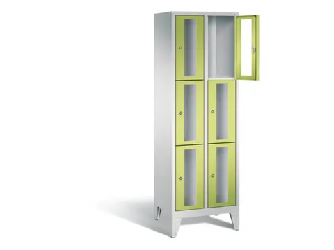 lockerkast 1850x610x500mm 2x3 vakken Cilinderslot Poten, RDS1108060