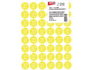 Agipa Kortinglabel -30% geel 192 stuks verwijderbaar - 1