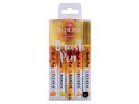 Brushpen Talens Ecoline set-aarde blister à 5 stuks ass