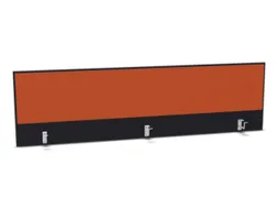 opzetpaneel,v. bureau,aanbouw achter,B 2000mm,CC-zwart,BN3012-oranje