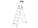 staande trap,eenzijdig,6trede(n),Stand H 1,28m,balk L 2,08m