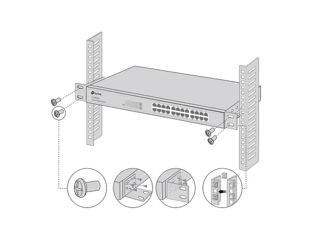 TP-Link Omada RackMount Kit-13, Kit de montage, Noir, Métal, OC300, T