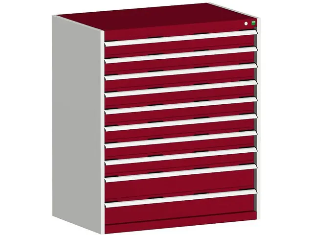 ladekast HxBxD 1200x1050x750mm 10laden RAL7035 front RAL3004