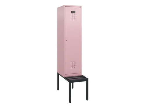 locker met bank,HxBxD 1950x400x815mm,1vak,vak B 400mm,cilinderslot