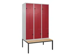 Z-garderobekast,HxBxD 2120x1200x815mm,6vak,vak B 400mm,draaigrendel