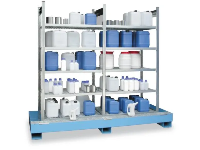 Stelling Gevaarlijke Stoffen 2000x2000x600mm 10roosterlegborden