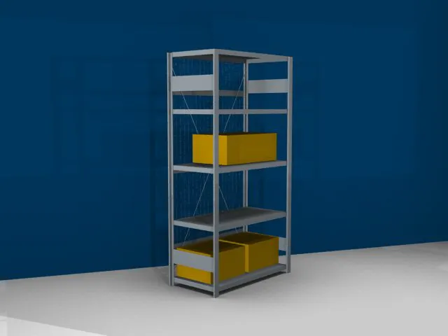 gaasachterwand,v. schroefstelling - basisveld,HxB 2000x1000mm,verzinkt