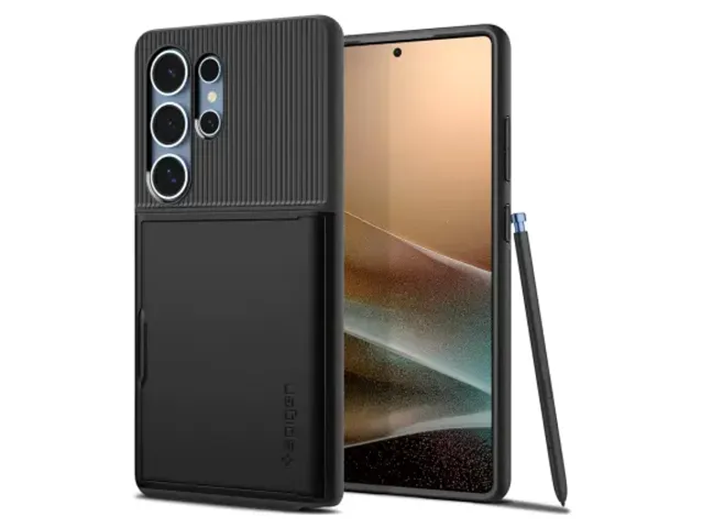 Spigen Slim Armor CS Samsung Galaxy S25 Ultra Hoesje Back Cover Zwart