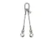 Élingue 2Brins Force 0-45° 1 4T Câble Ø 10Mm Longueur Utile 1M