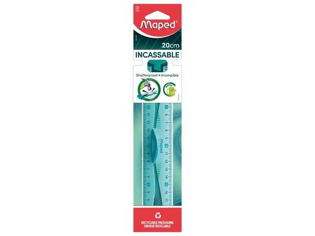Liniaal Maped Flex met grip 20cm assorti