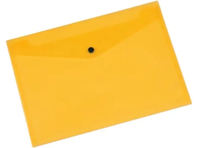Documentenmap A4 172 Micron Drukknopsluiting Geel