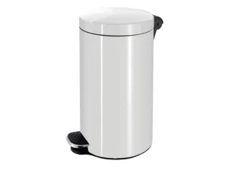pedaalemmer,12l,HxØ 400x250mm,binnenbak kunststof,romp staal wit - 1