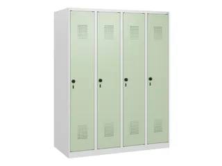 schoollocker,HxBxD 1530x1200x500mm,4vak,vak B 300mm,draaigrendel - 2