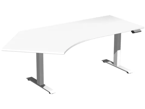 Av. régl. él. hauteur bureau d'angle HxlxP 730-1230x2166x1130mm