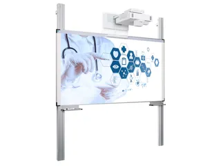 Projectiebord 126x231cm 16:9 kolom mat wit Extraflat finger touch - 1