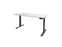 Dextro Plus Zit-sta Bureau Elektrisch 180x90 Krijtwit 25mm Zwart