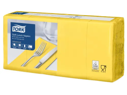 Tork 47780 Lunchservet 33x33cm 3-laags 1/4 vouw 10x150st Geel