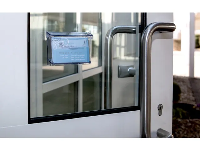 buitenvisitekaarthouder Sigel wandmodel 105x76x45mm transparant acryl