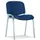Bezoekersstoel,4Voeten Ovale Buis Verchroomd,Zitting Stof Blauw