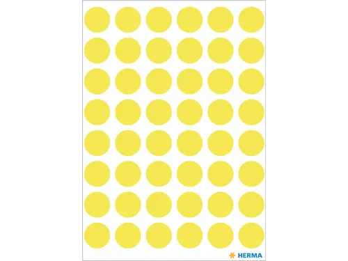 HERMA 1854 Multipurpose etiketten Rond 13mm Fluor Geel 240 stuks