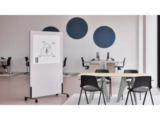 Silva verrijdbaar akoestisch whiteboard lichtgrijs 200x120cm - 7