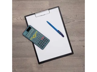Wetenschappelijk Bureaurekenmachine MSC 417 Solar Batterij blauw zwart - 12