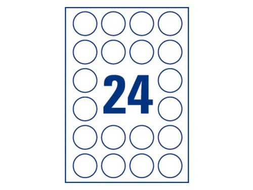 Rond Etiket Avery L7780-25 40mm Transparant 600 stuks