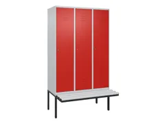 locker voor scheiding van kleding,HxBxD 2120x1200x815mm,3vak